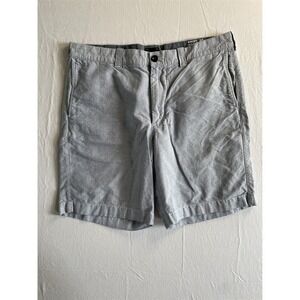 J.CREW 33x9" Blue Oxford Flat Front Chino Mens Shorts‎
